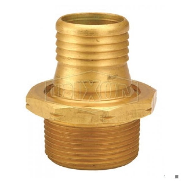 Scovill Style Permanent Coupling, 1 in Nominal, Male NST, Brass, Domestic